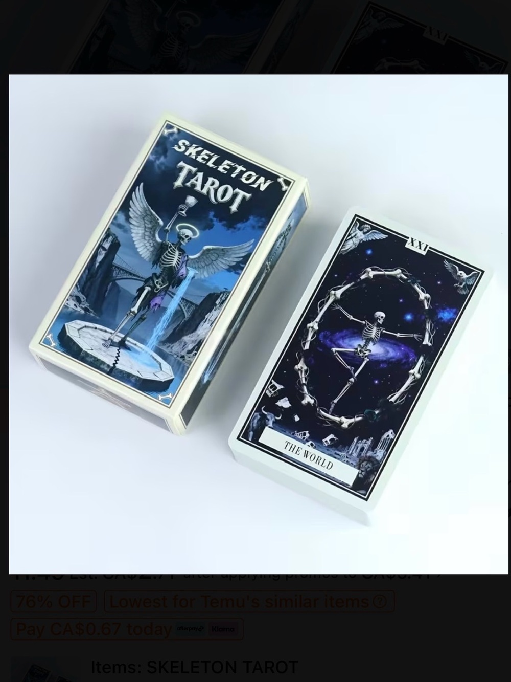 ⭐️ Skeleton Tarot Card Deck NEW - Picture 3 of 4